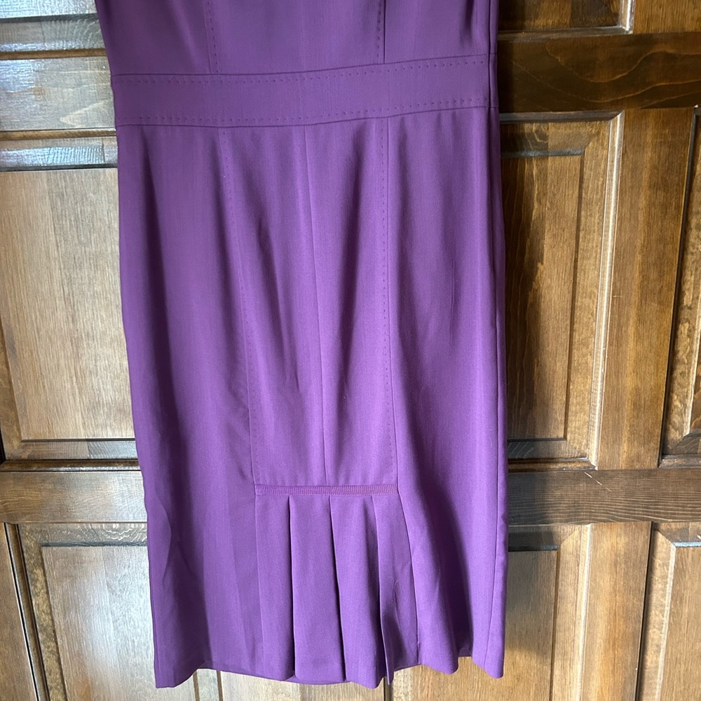 Boden Purple Dress with Pleated Neckline - Picture 3 of 10